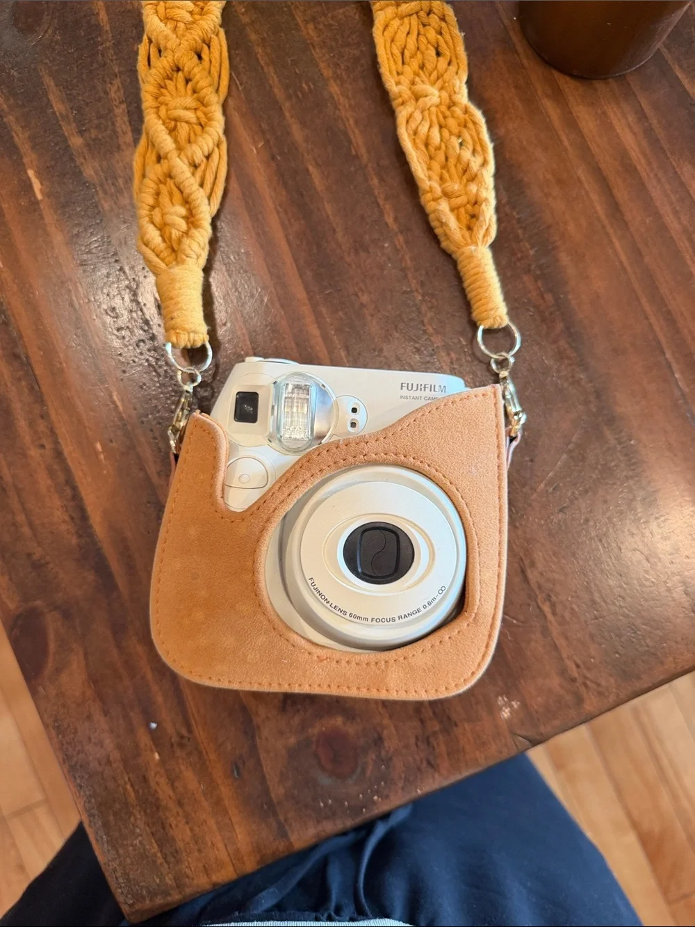 heyday Suede Crossbody Polaroid Camera Bag in Tan Brown